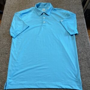 Cutter & Buck Polo Mens Large Blue CB DryTec Moisture Wicking Golf Ready To Wear